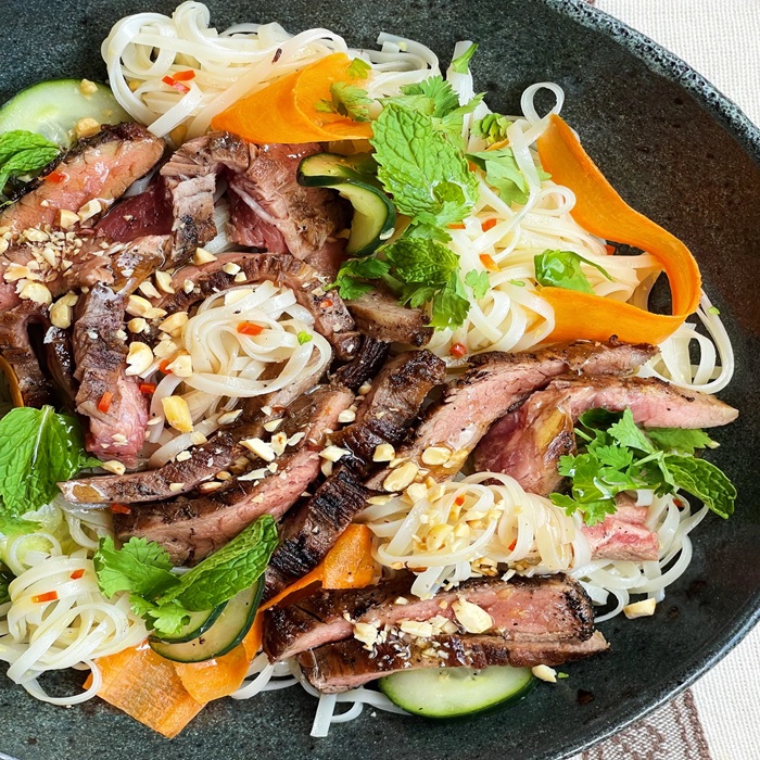 Steak & Vietnamese noodle salad